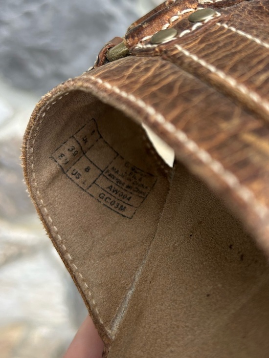 Y2K Doc Martens Sandals Sz 8 Chunky Platform Fisherman Boho Indie Alt Brass Ring - Picture 7 of 7